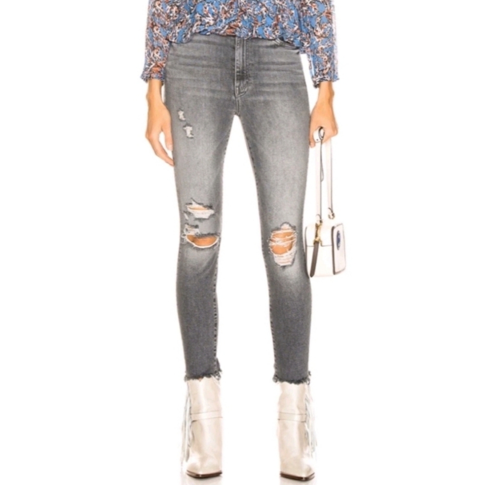 🆕️ MOTHER Denim Jeans The Swooner Ankle Chew Scene of the Crime Size 27 Baddie